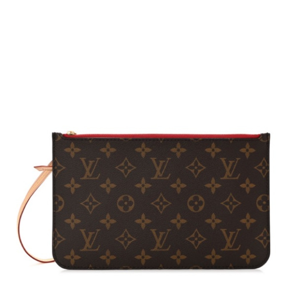 Authentic Louis Vuitton Neverfull GM monogram red cherry lining NEW